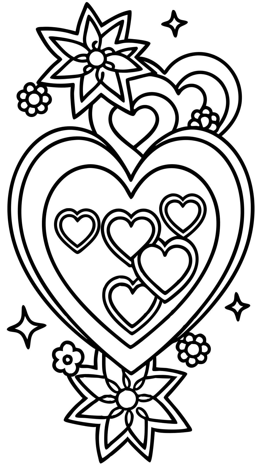 coloriages de coeurs d’amour